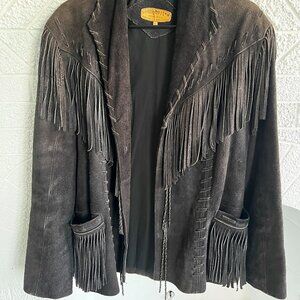 Vintage, Genuine Leather, fringe, Mens jacket